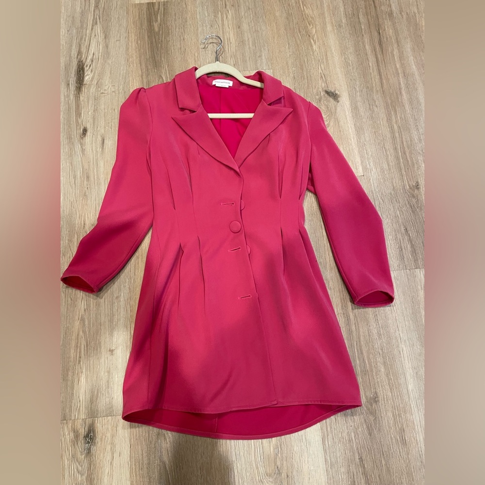 Pink blazer dress